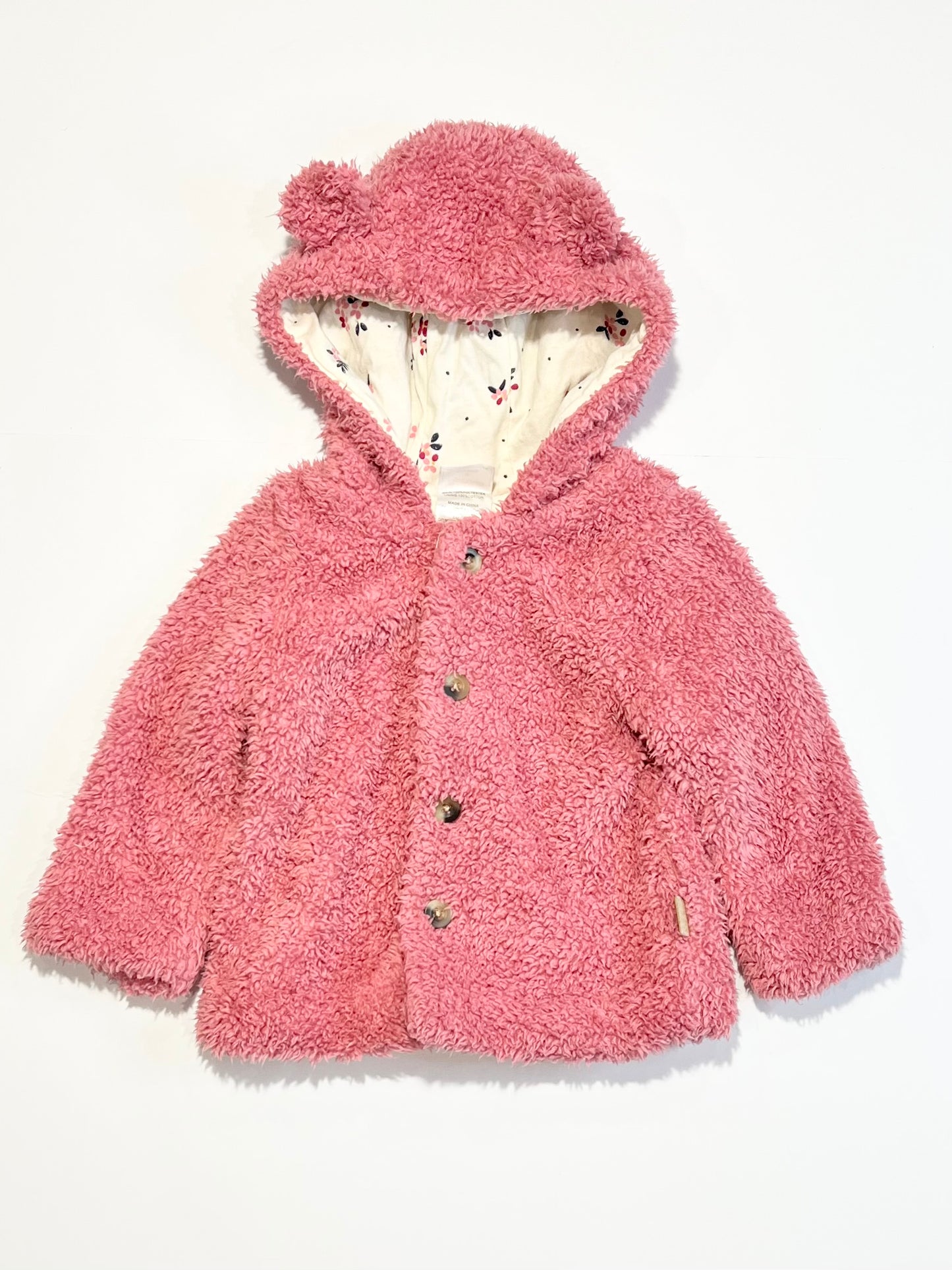 Fleece hooded jacket - Size 0