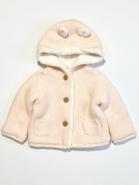 Pink knit jacket - Size 6-9 months