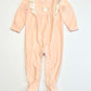 Pink bunny velour onesie - Size 0