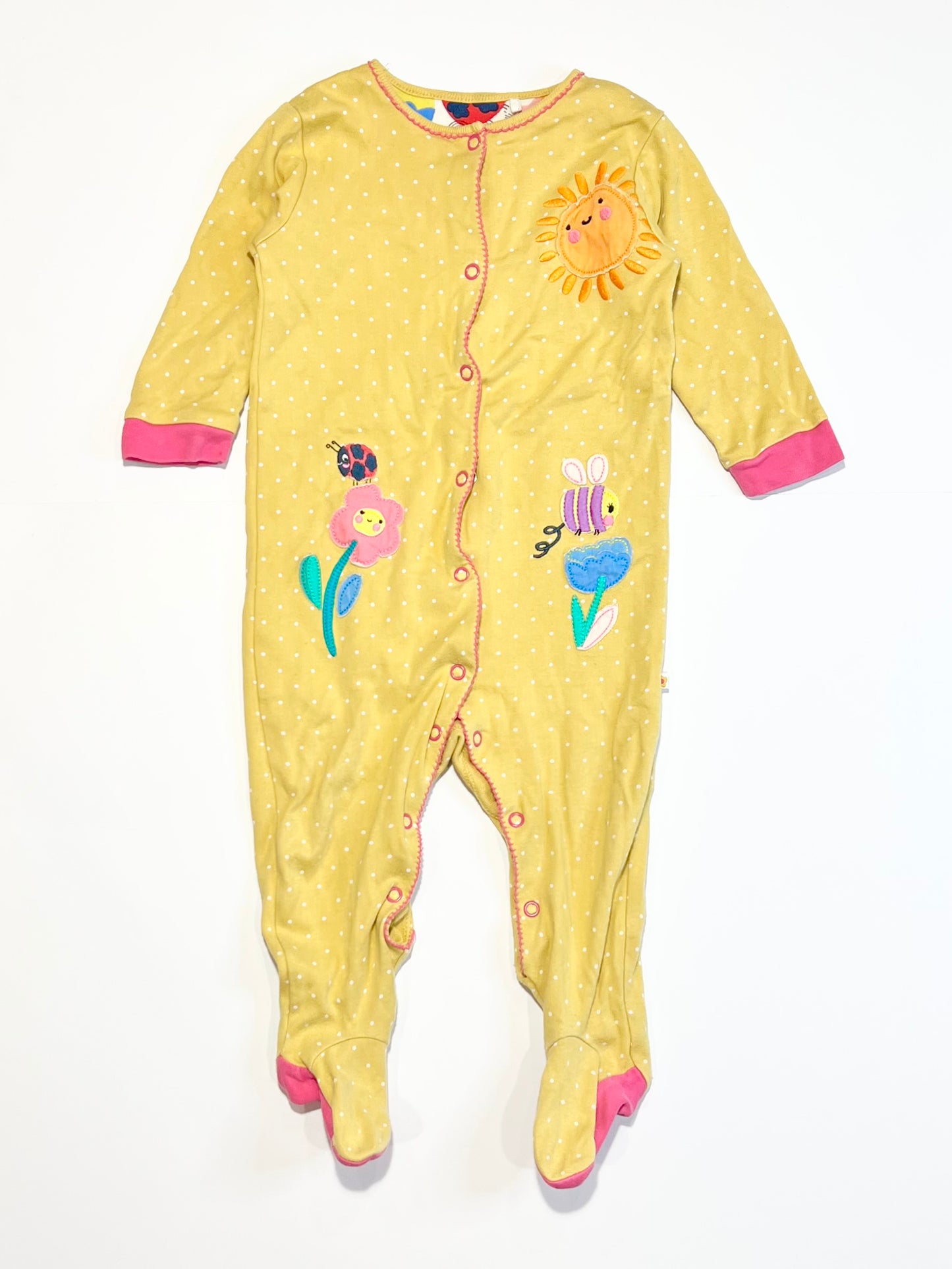 Flowers and insects onesie - Size 9-12 months