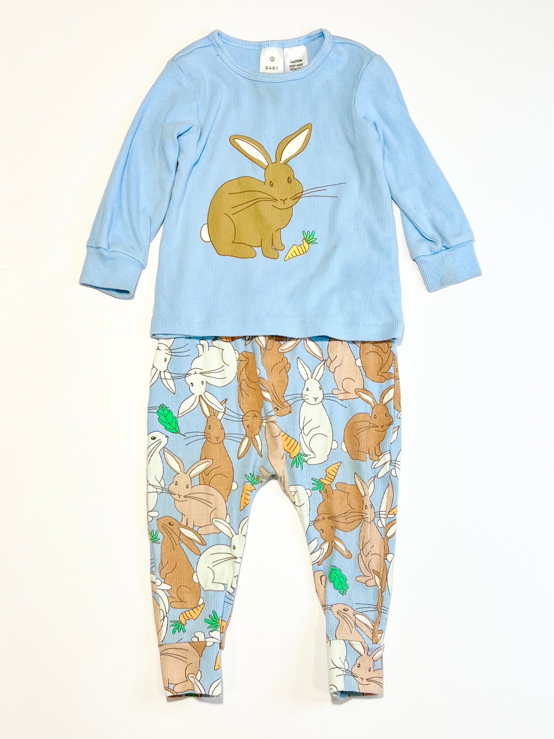 Family Rabbit Pyjamas Ribbed bunny pyjamas - Size 1 – Recyclababy