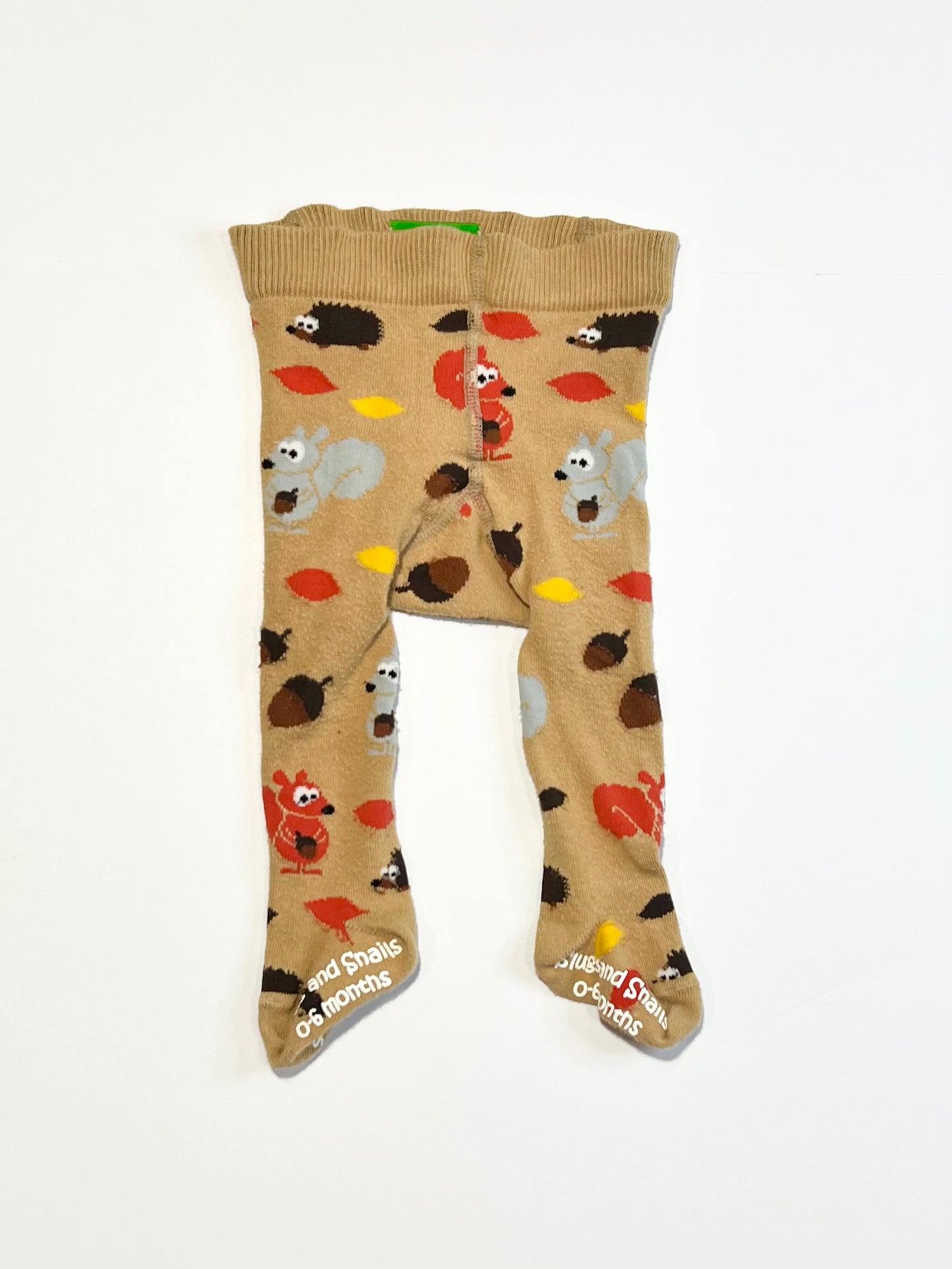 Squirrels and acorns tights - Size 0-6 months