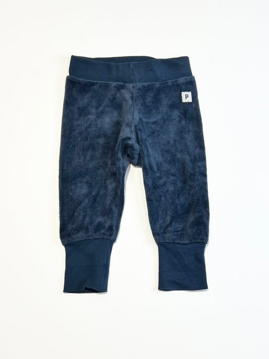 Navy velour pants - Size 2-4 months