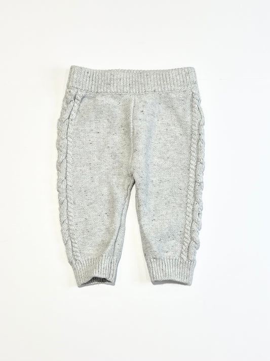 Grey cable knit pants - Size 00