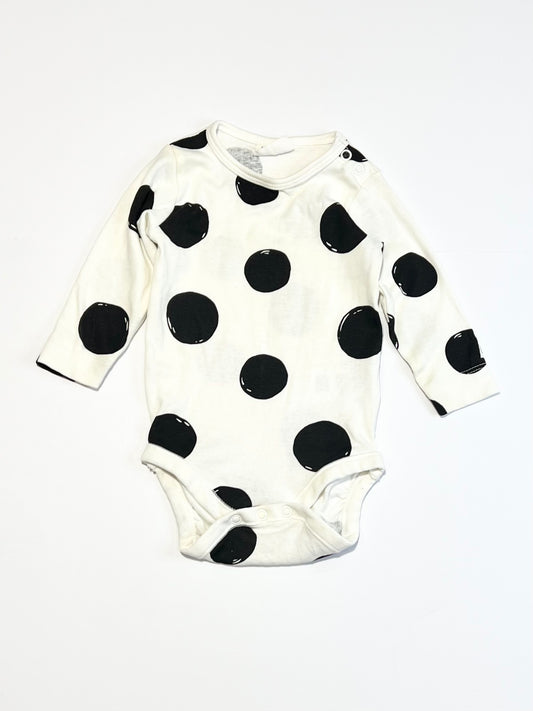 Spotty ribbed bodysuit - Size 2-4 months