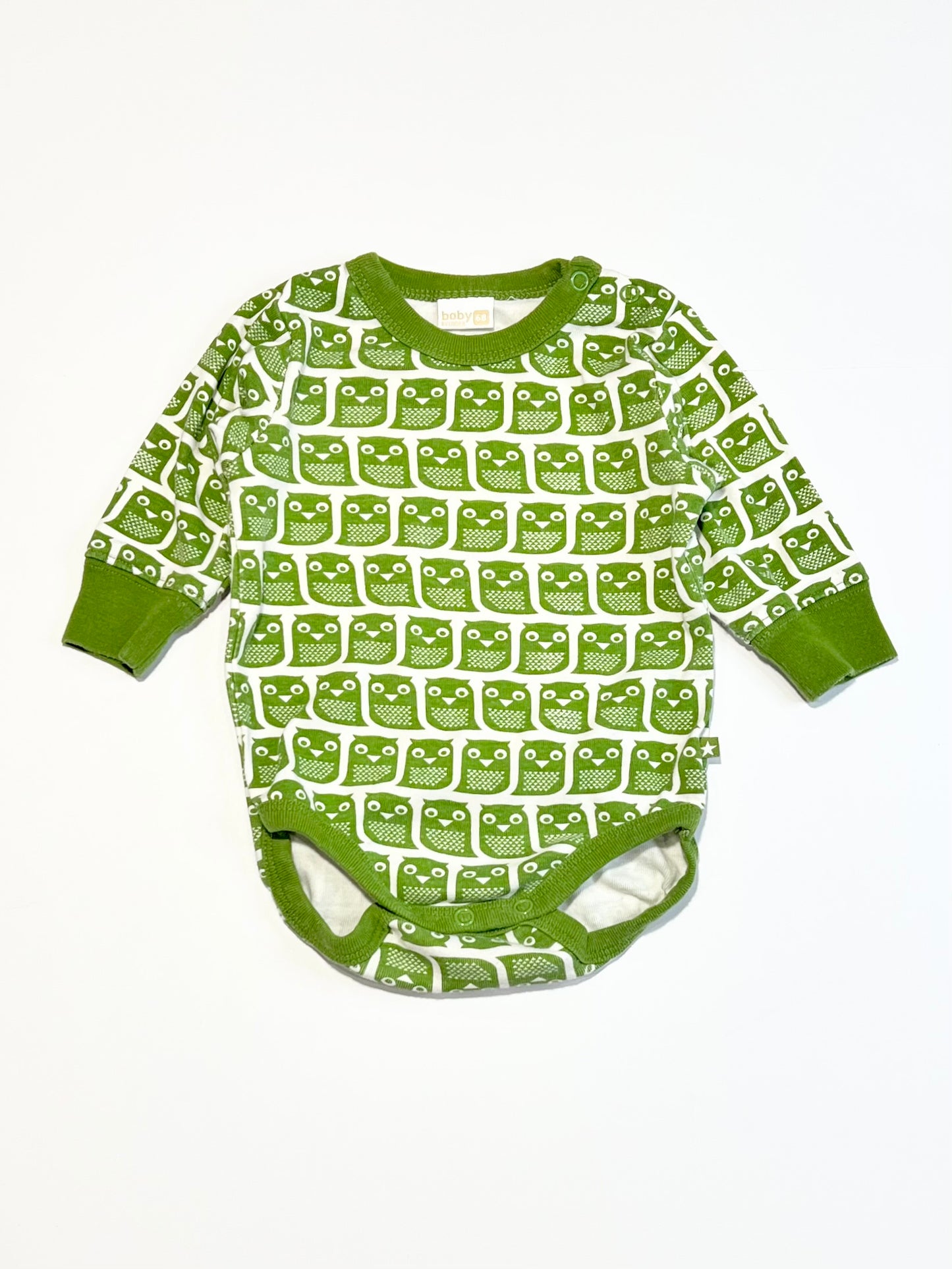 Green owls bodysuit - Size 3-6 months