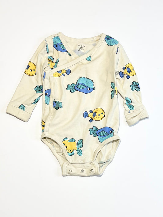 Puffer fish bodysuit - Size 4-6 months