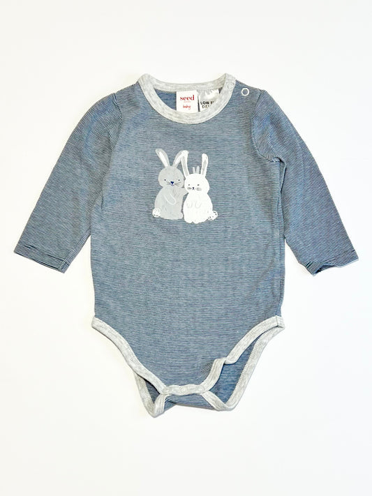 Striped bunny bodysuit - Size 00