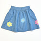 Chambray flower skirt - Size 4