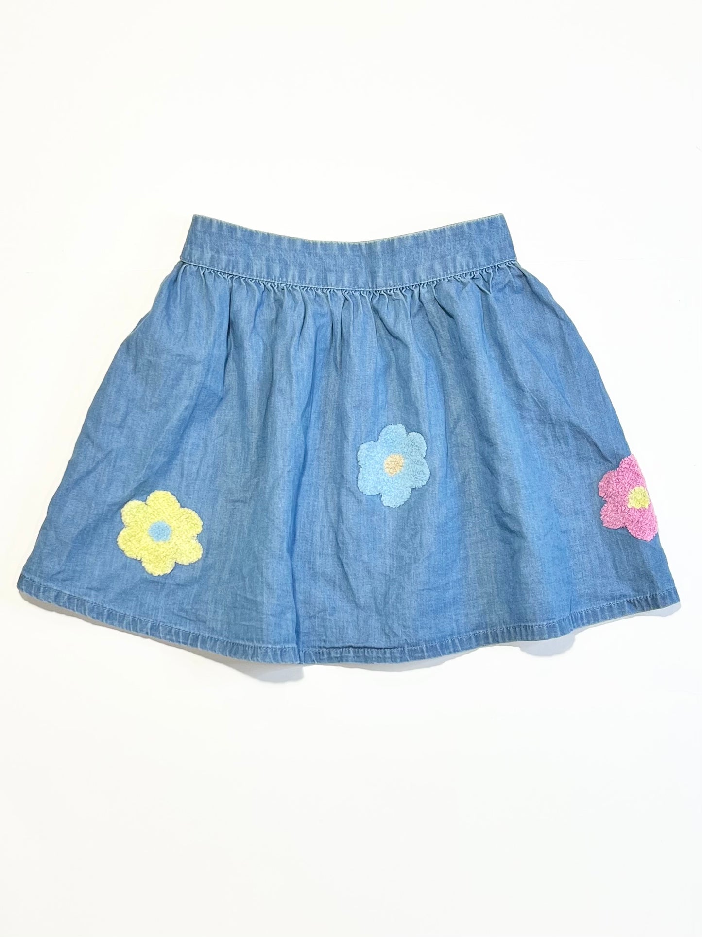 Chambray flower skirt - Size 4