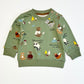 Green animals sweater - Size 00