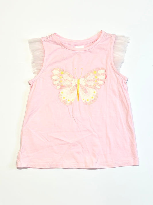 Glitter butterfly tank - Size 4