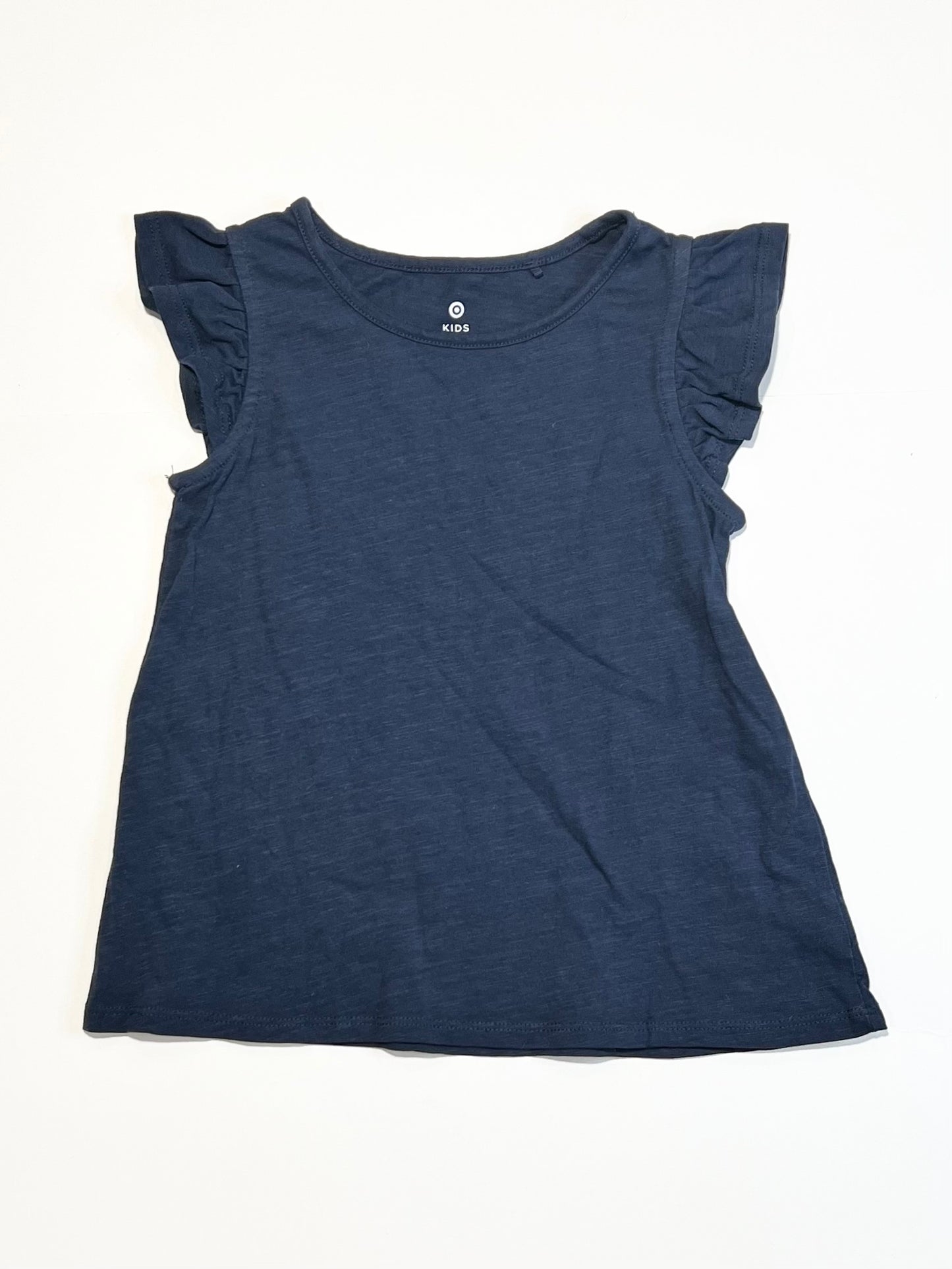 Navy ruffle tank - Size 4