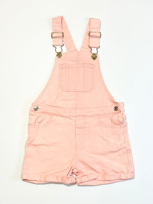 Pink denim shortalls - Size 4