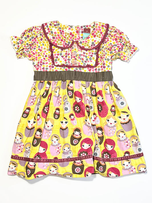 Floral dolls dress - Size 4