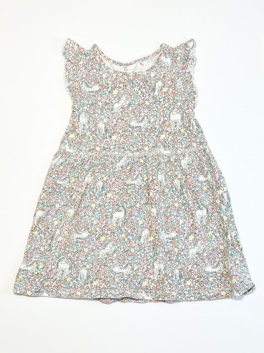 Unicorns jersey dress - Size 4