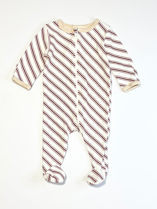 Striped zip onesie - Size 00