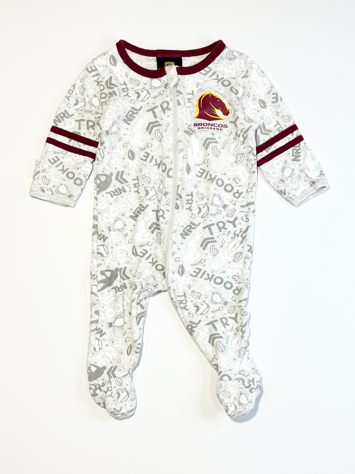 Brisbane Broncos onesie - Size 00