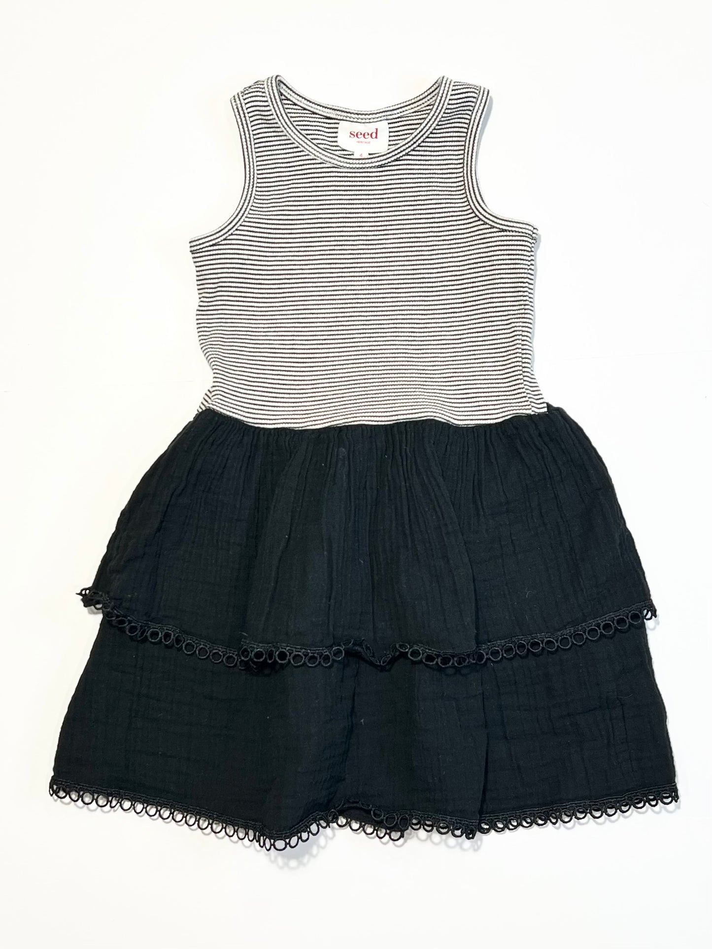 Ribbed tiered dress - Size 4
