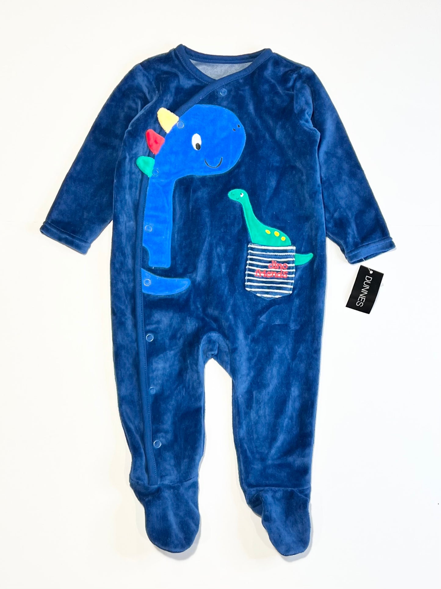 Dino velour onesie brand new - Size 00