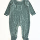 Green velour onesie - Size 00