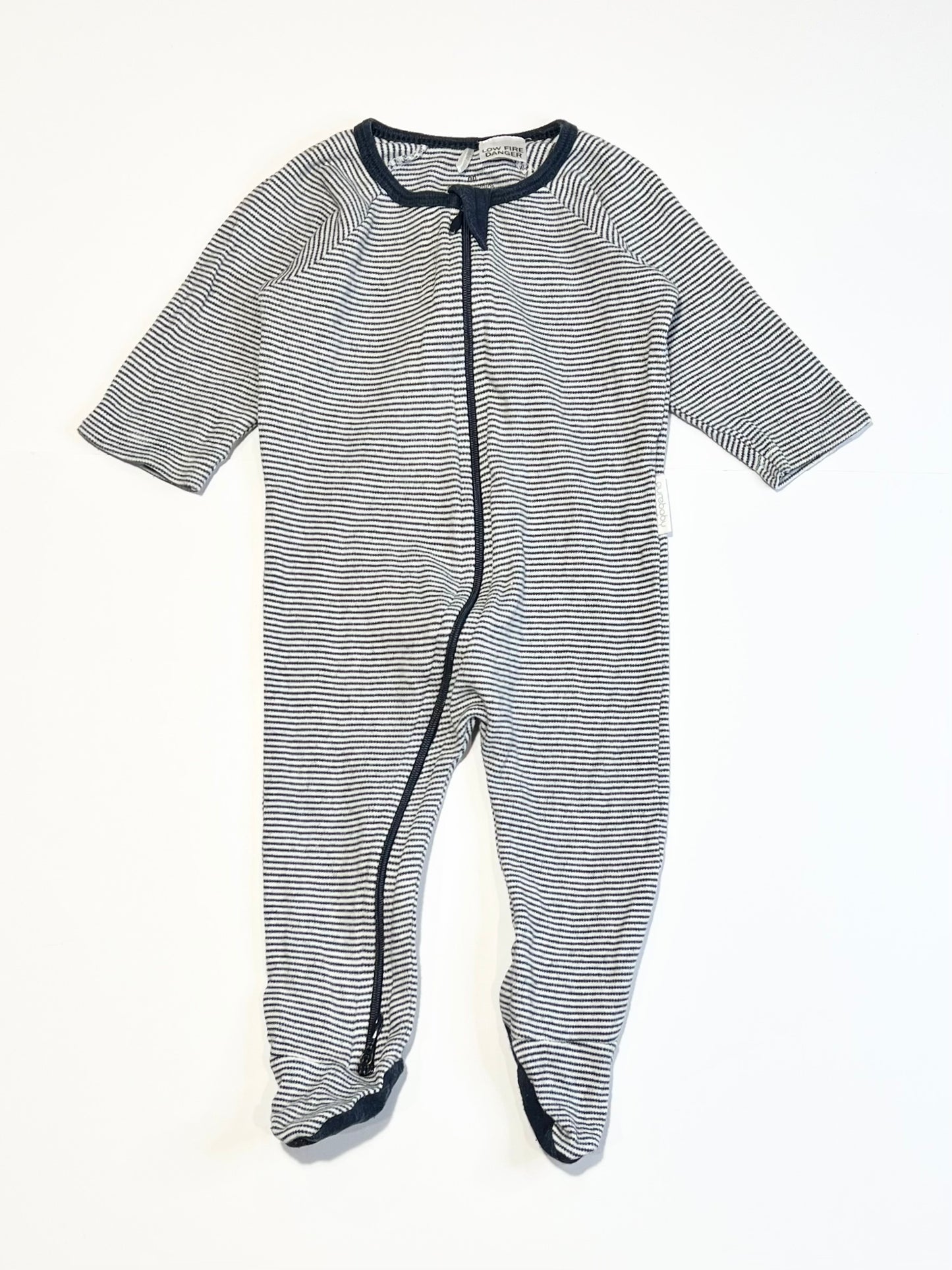 Striped zip onesie - Size 00