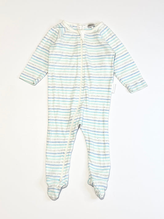 Striped zip onesie - Size 00