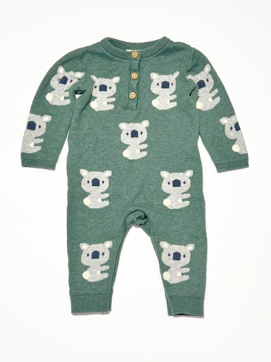 Green koalas knit onesie - Size 00