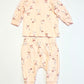 Pink bunny waffle pyjamas - Size 00