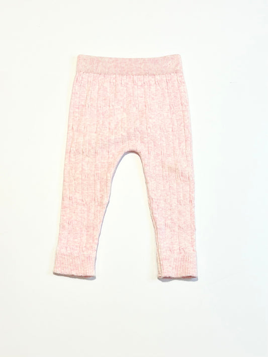 Pink ribbed leggings - Size 00