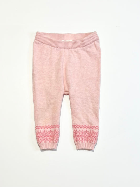 Pink knit pants - Size 00