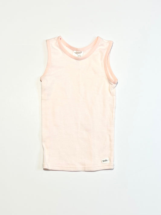 Pink striped singlet - Size 00