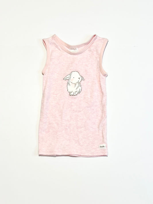 Pink bunny singlet - Size 00