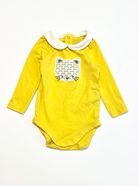 Yellow cat bodysuit - Size 00