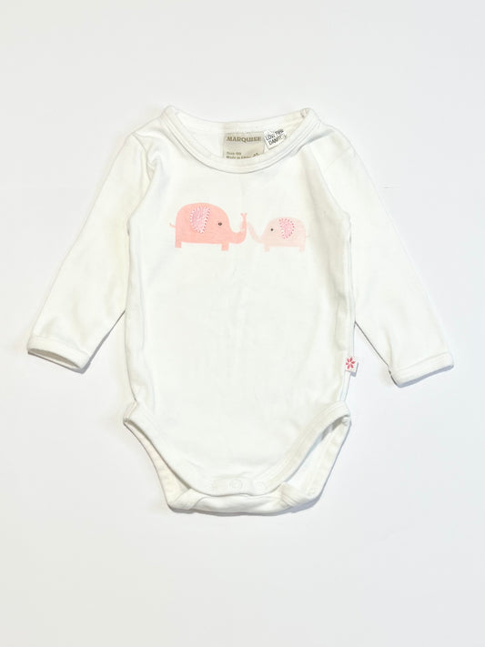 Pink elephant bodysuit - Size 00