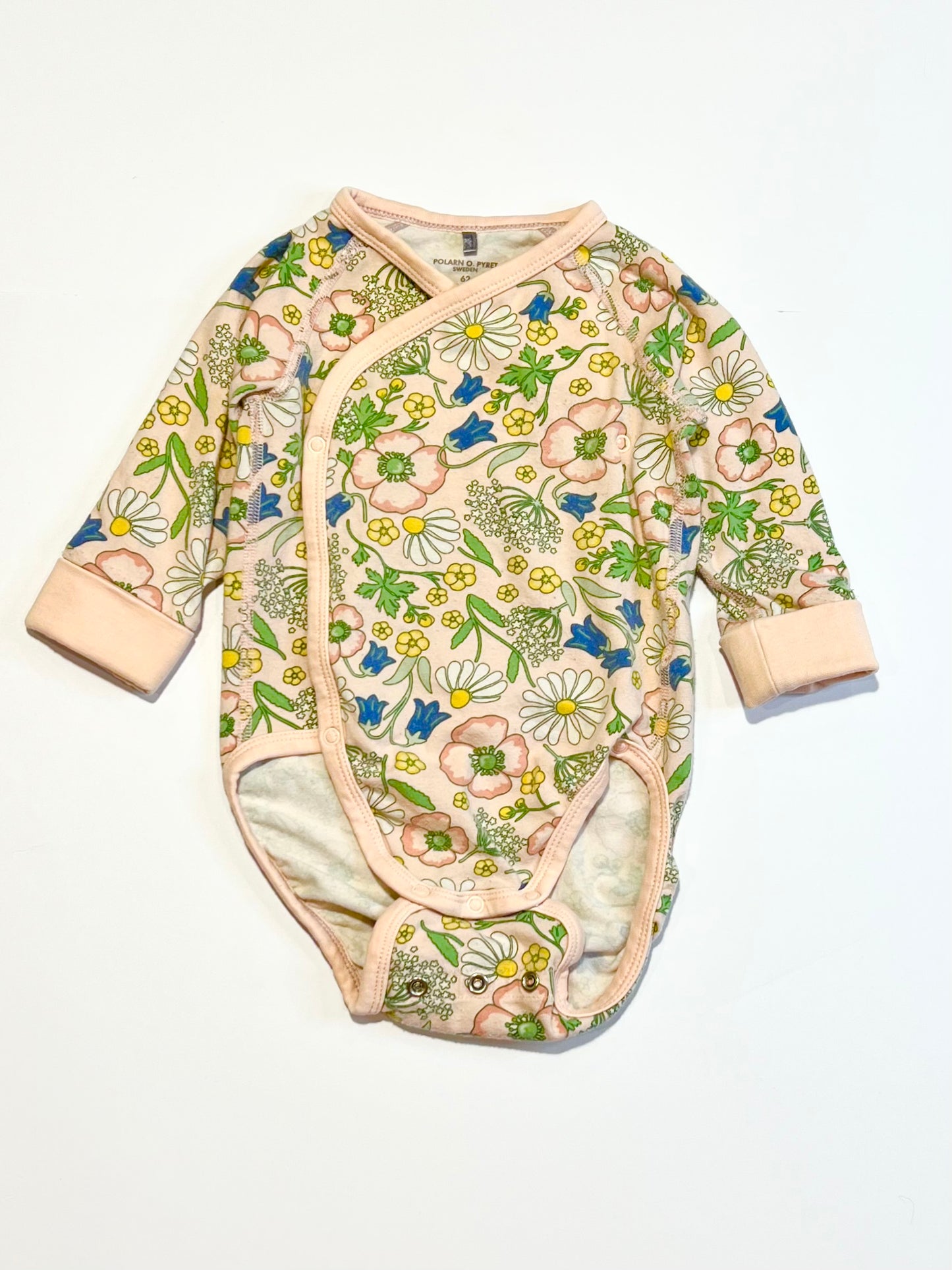 Floral cross-over bodysuit - Size 2-4 months