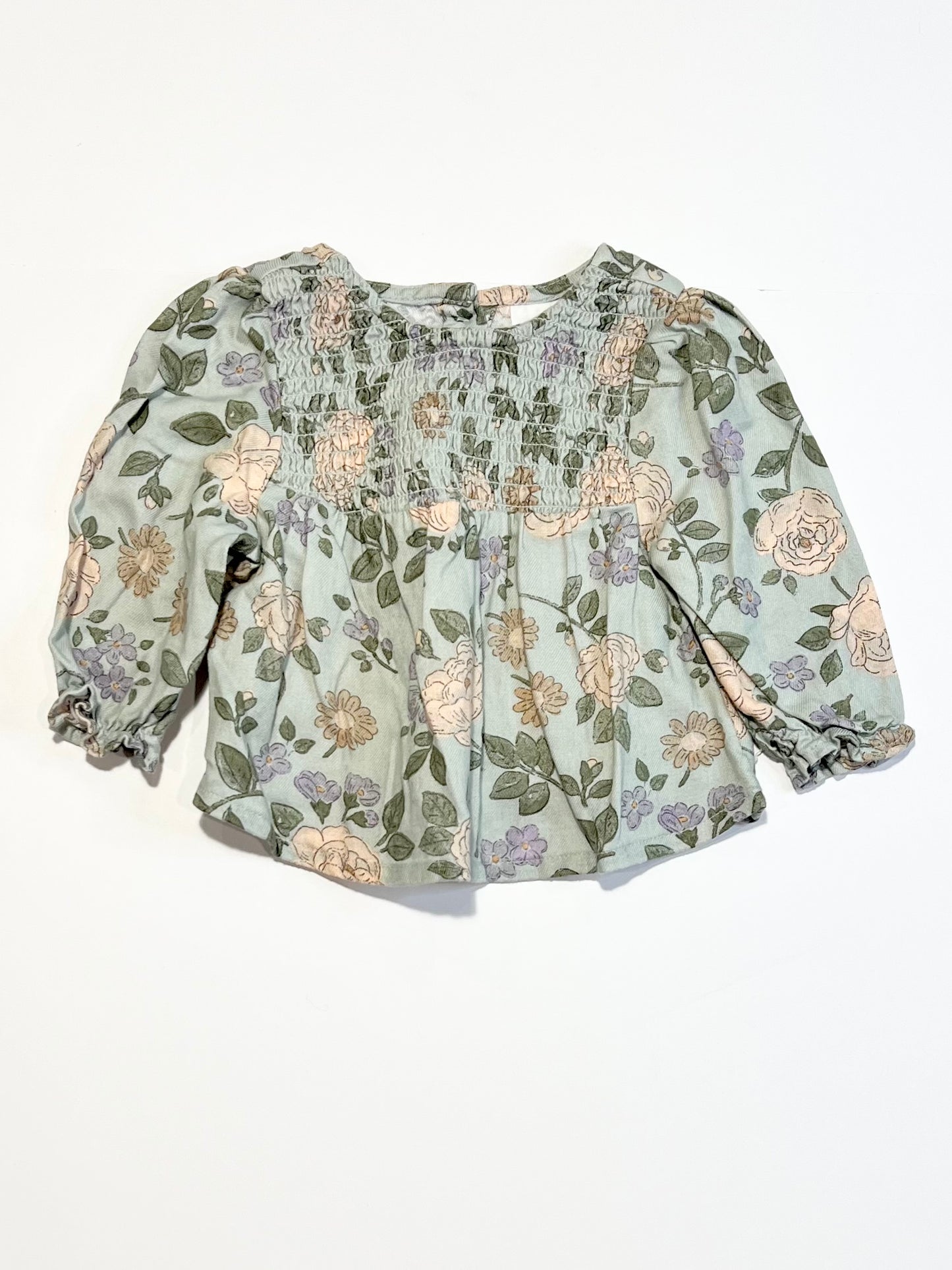 Smocked floral top - Size 00