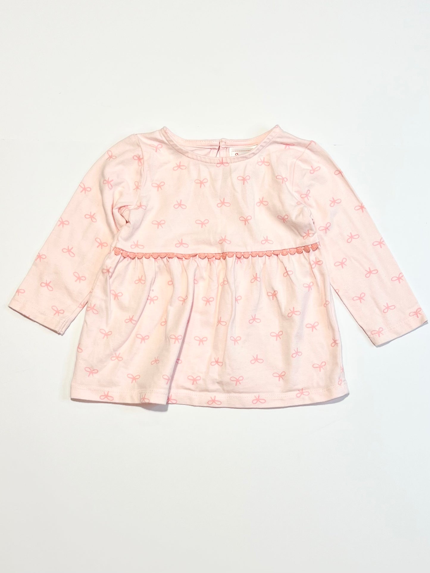 Pink bows top - Size 00