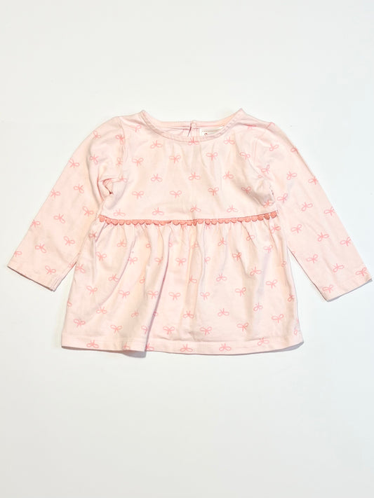 Pink bows top - Size 00