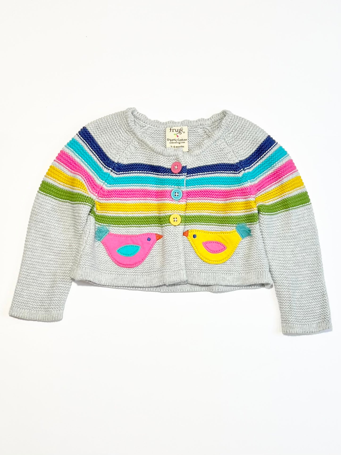 Striped birds cardigan - Size 00