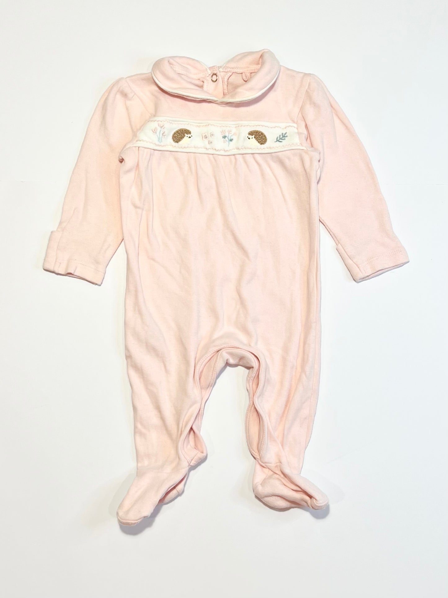 Pink hedgehog onesie - Size 00