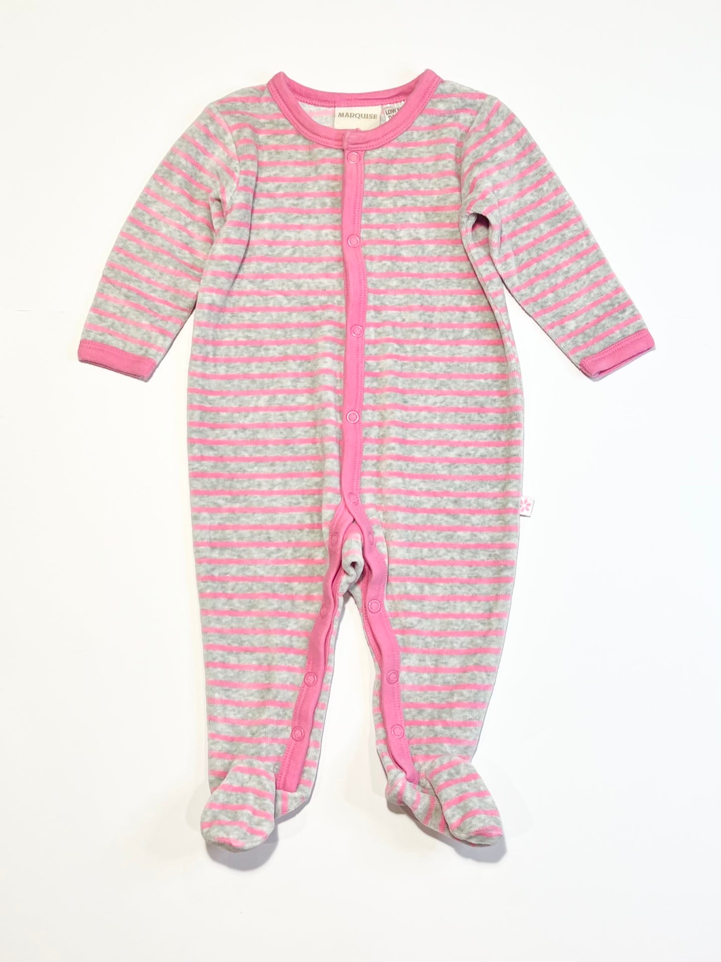 Striped velour onesie - Size 00