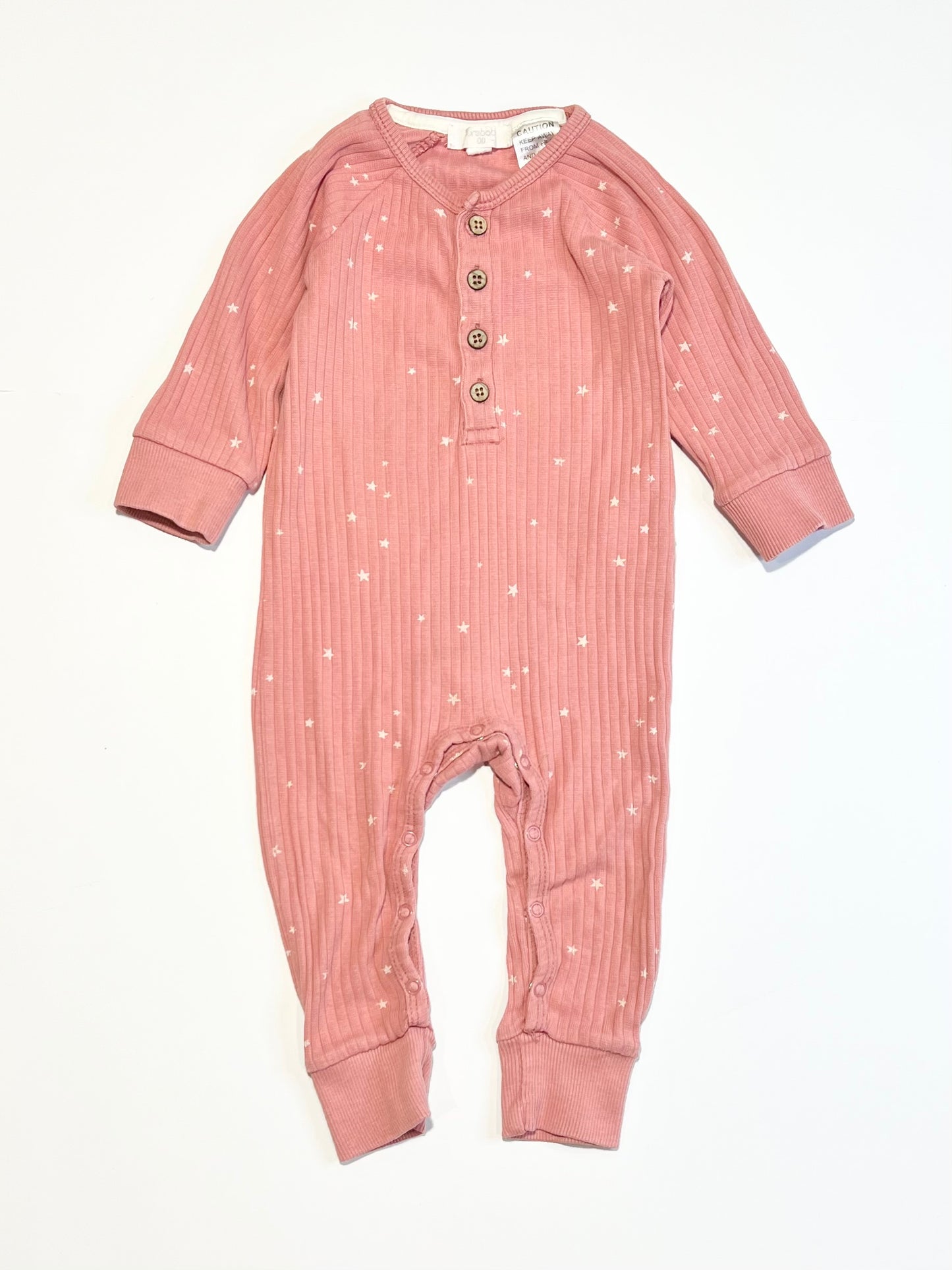 Ribbed stars onesie - Size 00