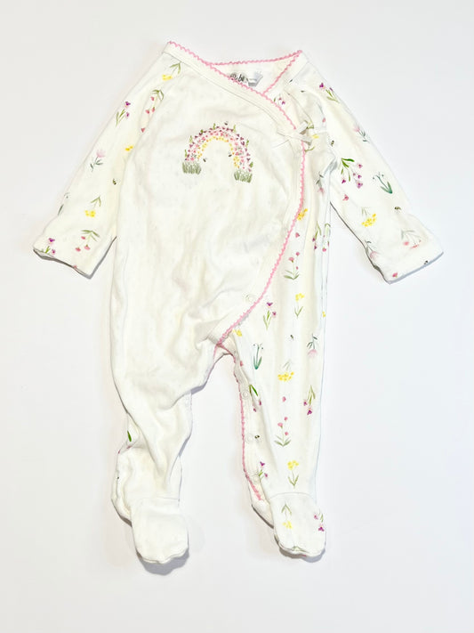 Floral rainbow onesie - Size 00