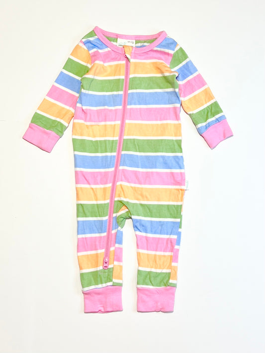 Striped zip onesie - Size 00