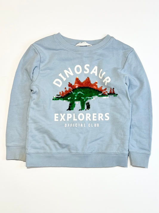 Sequined dino sweater - Size 4-5