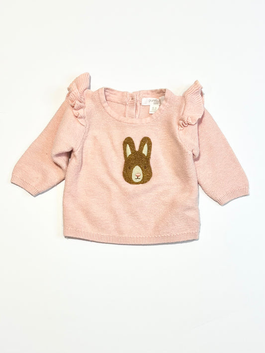 Pink buny jumper - Size 000