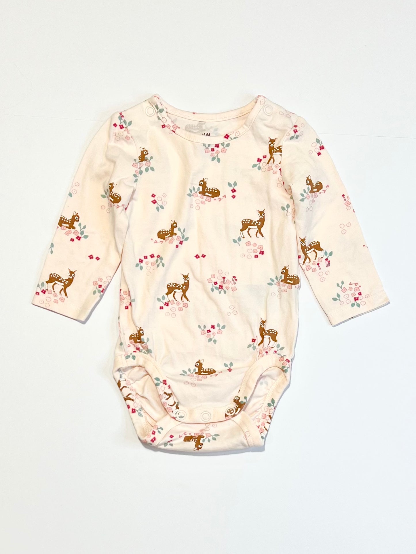 Pink deers bodysuit - Size 1-2 months