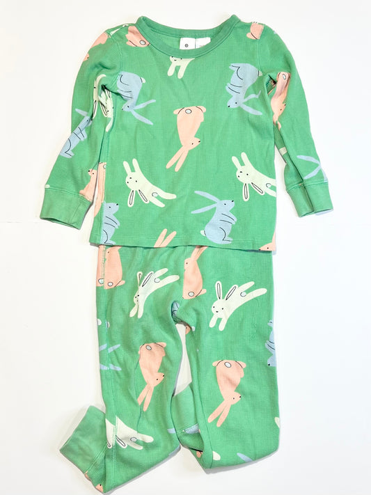 Waffle bunny pyjamas - Size 4