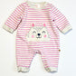 Striped fleece onesie - Size 000